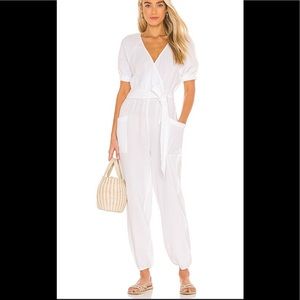 L*SPACE Shore Thing Jumpsuit in White Sz S